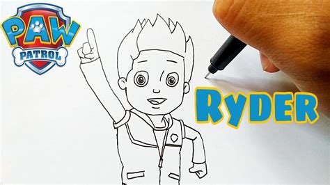 Paw Patrol Easy Drawing Ryder Youtube