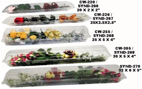 Clear Rose Boxes Plastic Floral Supply