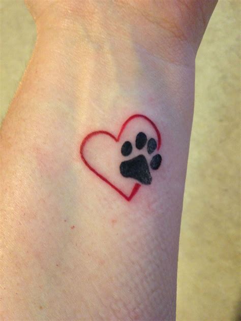 29 Cdr Love Tattoo With Paw Print Free Printable Download Zip