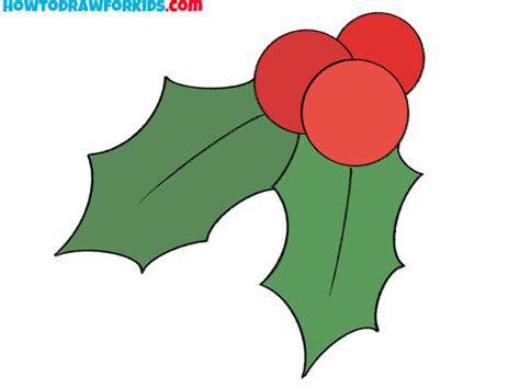 How To Draw Mistletoe Step By Step Easy Drawing Tutorial For Kids