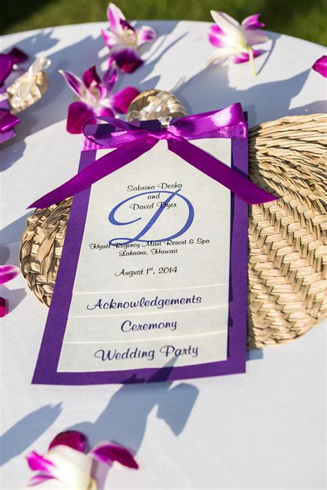 Our Wedding Programs Fans Orders From Oriental Trading Co And Then Hand