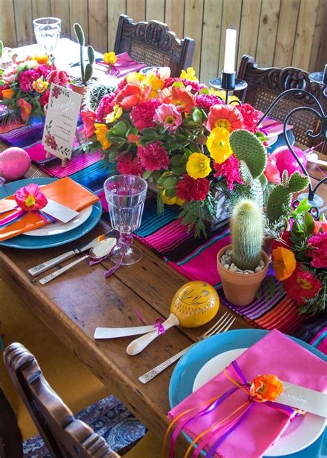 Mexican Party Ideas And Fiesta Themed Tablescape Mexican Dinner Party