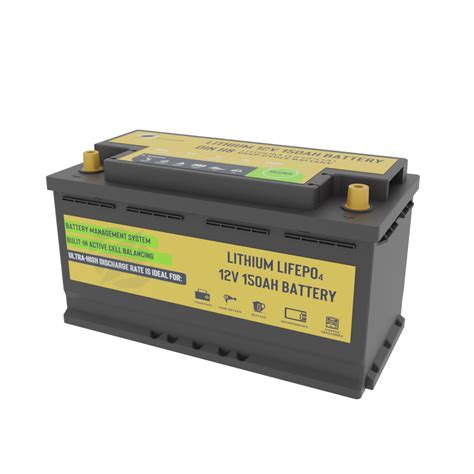 Group 49 Din H8 Lifepo4 150ah Lithium Battery Pack China Manufacturer