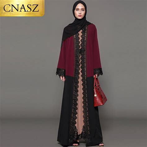 New Abayas For Muslim Women 2018 Uae Kaftan Dubai Lace Kimono Cardigan Muslim Hijab Dress Jilbab