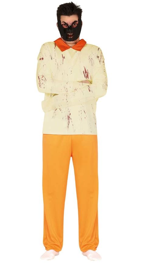 Mens Hannibal Lecter Fancy Dress Costume Halloween Prisoner Psycho