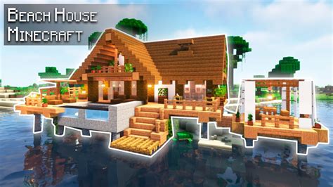 Minecraft How To Build A Beach House Tutorial Youtube