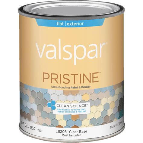 Valspar Pristine 100 Acrylic Paint And Primer Flat Exterior House Paint