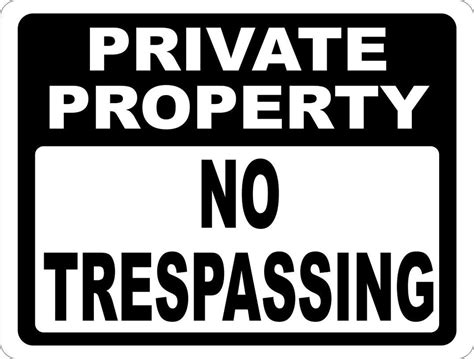 Private Property No Trespassing Sign Signs By Salagraphics