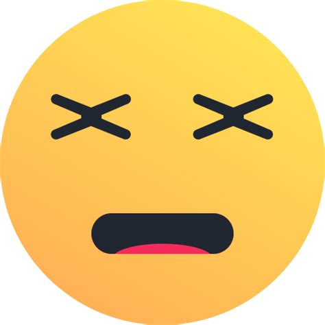 Reaction Emoticon Dead Face Tired Emoji Icon