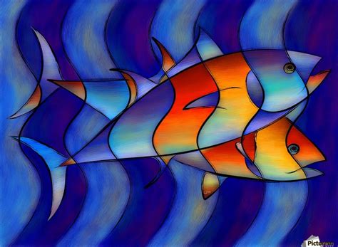 Abstract Fish Painting At Explore Collection Of