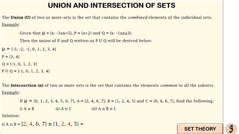 set theory tutorial lesson two youtube