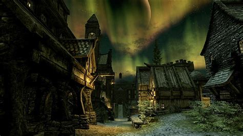 Hd Wallpaper Night Screenshots Xbox 360 Solitude The Elder Scrolls V