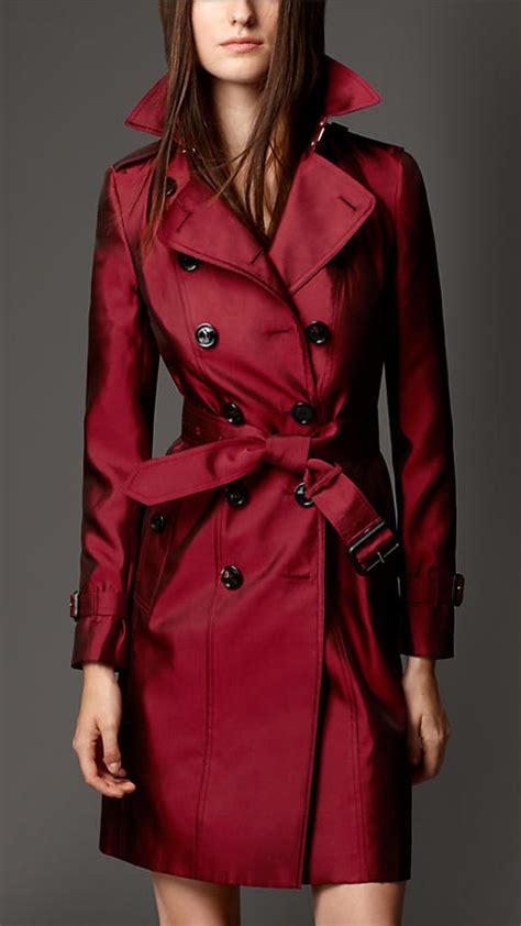 Burberry Silk Blend Trench Coat 2295 Burberry Lookastic