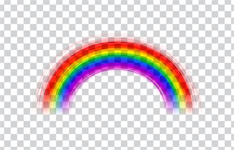 Transparent Rainbow Vector Illustration Realistic Rainbow On