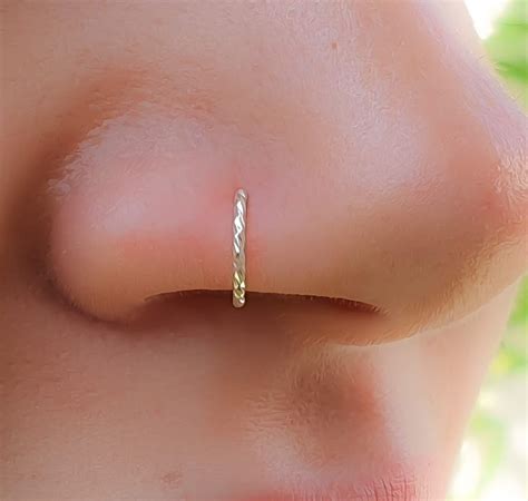Tiny Silver Nose Hoop 20g Piercing Ring7 8mm Nose