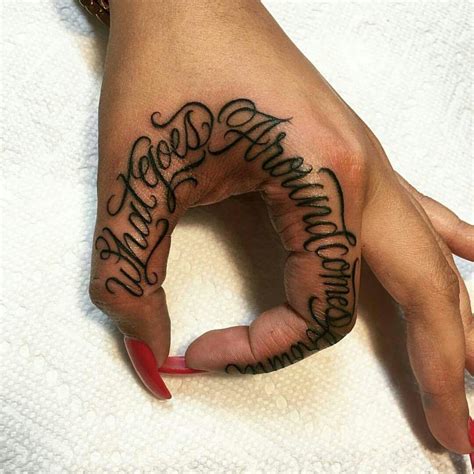 Lettering Finger Tattoos For Men Words Best Tattoo Id