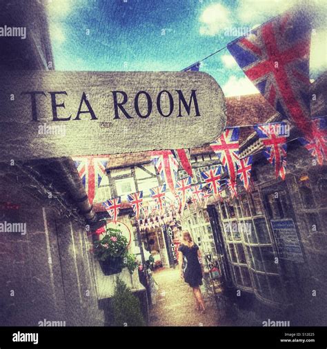 Tea Room Sign At The Antiques Centre In Stratford Upon Avon