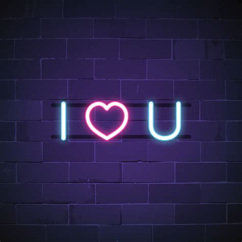 I Love You Neon Sign Vector Download Free Vectors Clipart Graphics