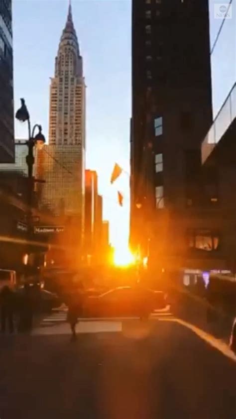 Abc News On Instagram New York Citys Manhattanhenge Sunrise