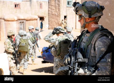 Soldiers With Alpha Company 1 36 Infantry Spartans Pull Security