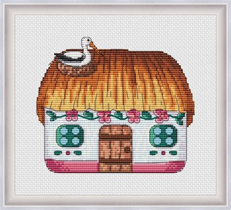 Huts Of Ukraine Storks Nest Cross Stitch Pattern Pdf 1018 Etsy