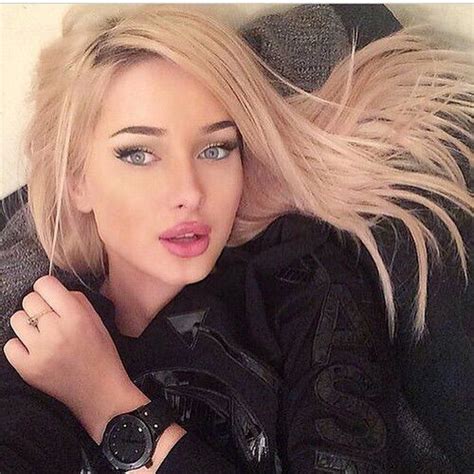 Image Via We Heart It Beauty Blondhair Blueeyes Fashion Girl Lips Makeup Blondine With