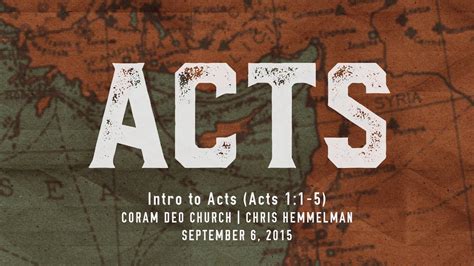 Intro To Acts Acts 11 5 Youtube