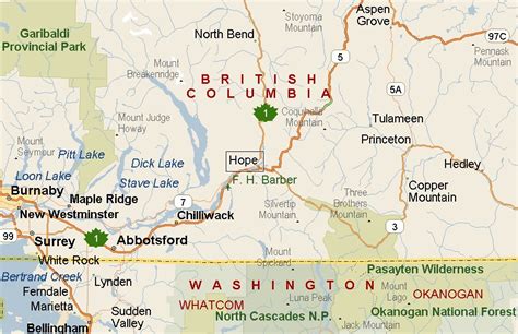 Where Is Hope British Columbia See Area Map And More