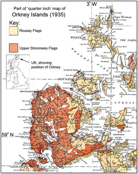 Part Of The Quarter Inch Geological Map Of The Orkney Islands The