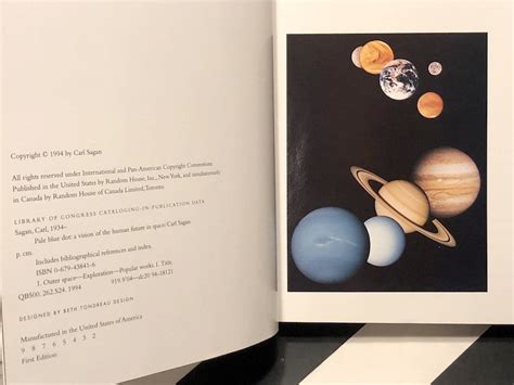 Pale Blue Dot By Carl Sagan First Edition Book