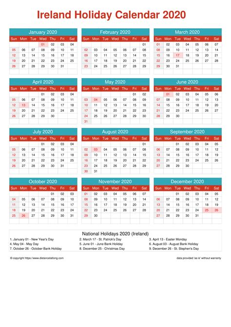 Calendar Holidays For 2024 Calendar 2024 Ireland Printable Northern
