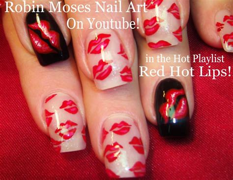Nail Art By Robin Moses Red Nails Red Nail Art Red Nail Design