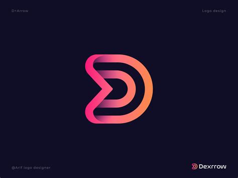 D Arrow Letter D Logo Modern Logo Minimal D Logo Design By Md