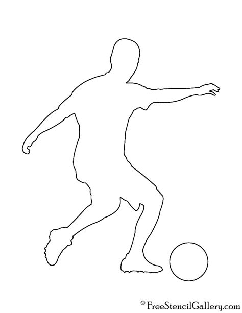 Soccer Player Silhouette 01 Stencil Free Stencil Gallery