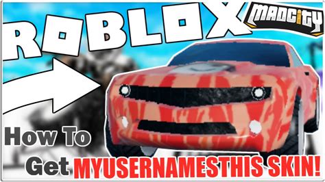 How To Get The Myusernamesthis Skin In Mad City Roblox Youtube