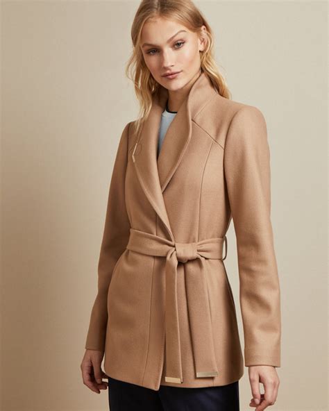 Drytaa Belted Wrap Coat Wool Wrap Coat Coats For Women
