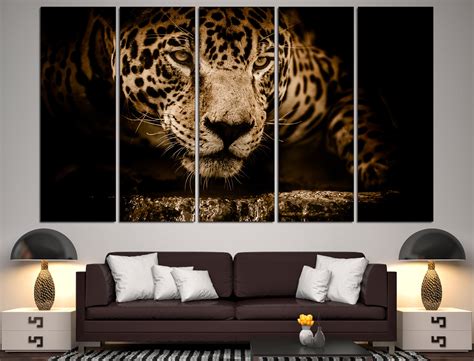 Leopard Print Triptych Wall Art Leopard Home Decor Extra Large Etsy