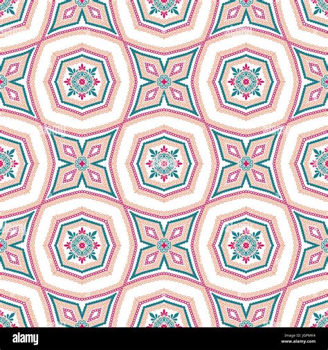 Intricate Floral Pattern Tile Background Stock Vector Image And Art Alamy
