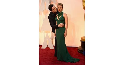 John Travolta And Scarlett Johansson At The Oscars Popsugar Celebrity Photo