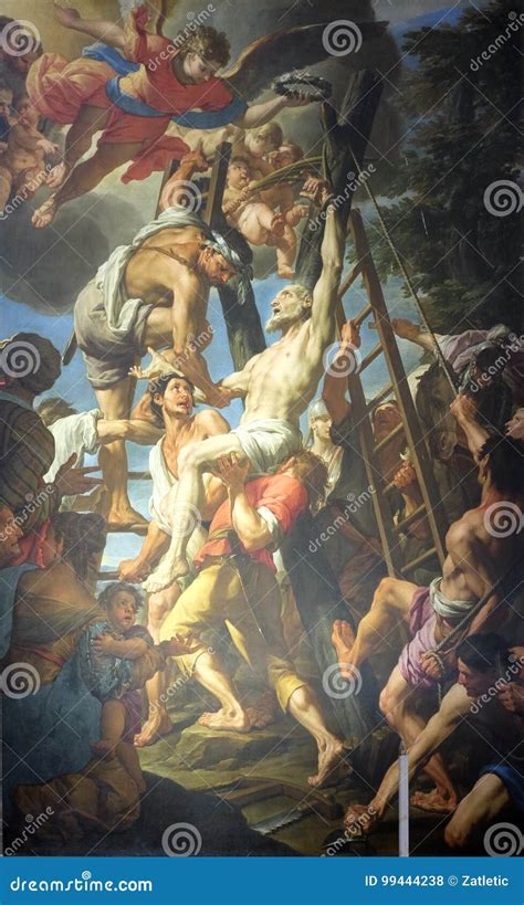 Crucifixion Of St Andrew The Apostle Stock Photo Image Of Holy