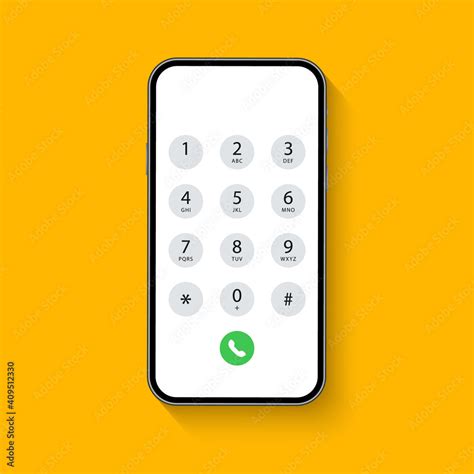 Vetor De Smartphone Dial Keypad With Numbers And Letters Interface