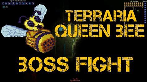 Terraria 12 Pc Queen Bee Boss Fight Youtube
