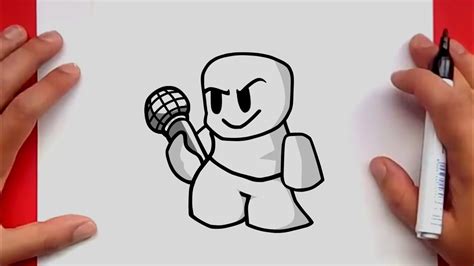How To Draw Roblox Noob Friday Night Funkin Mod Youtube