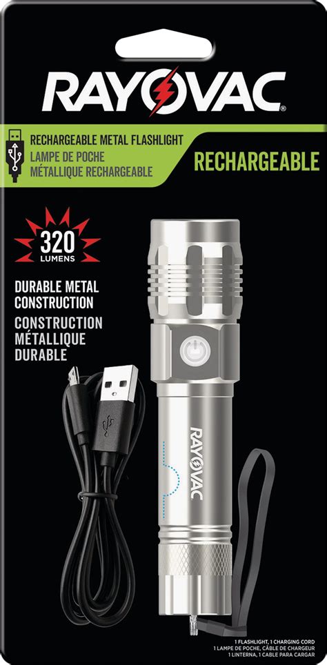 Buy Rayovac Led Rechargeable Flashlight Silver