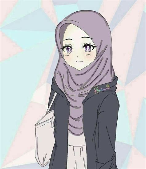 Pin Oleh Yasmine Di Anime Art Ilustrasi Karakter Kartun Hijab Gadis Animasi
