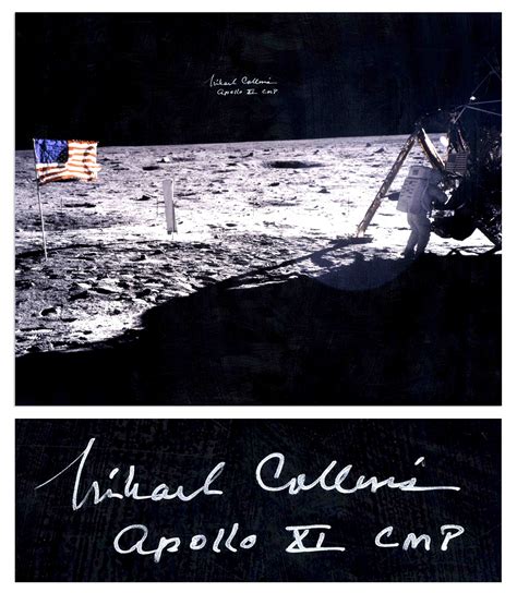 Lot Detail Michael Collins Signed 20 X 16 Photo Of The Moon