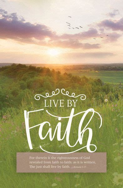 Church Bulletin 11 Inspirationalpraise Live By Faith Pack Of 100