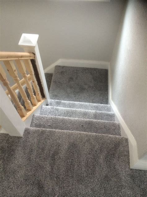 What type of carpet is best? Dark grey stairs carpet supplied and fitted by Out & About ...