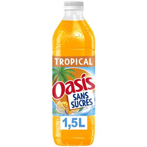 Oasis Boisson Aux Fruits Tropicaux Sans Sucres Chronodrive