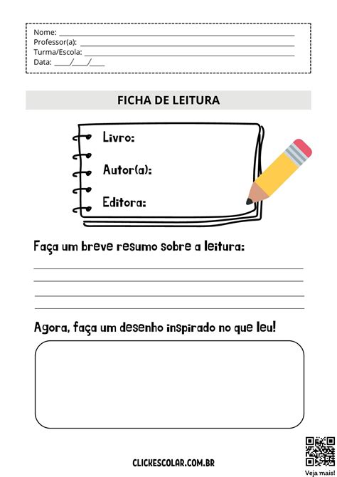 Modelos De Fichas De Leitura